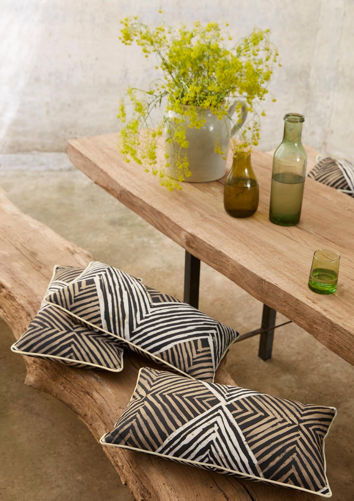 Ajoupa room setting — Pierre Frey fabric