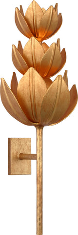 Alberto Extra Large Three Tier Vägglampa — Julie Neill for Visual Comfort & Co. — Antique Gold Leaf