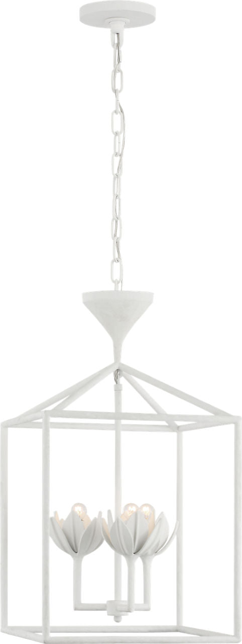 Alberto Small Open Cage Lykta — Julie Neill for Visual Comfort & Co. — Plaster White