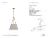 Allister 21" Taklampa — Schumacher for Visual Comfort & Co. måttskiss
