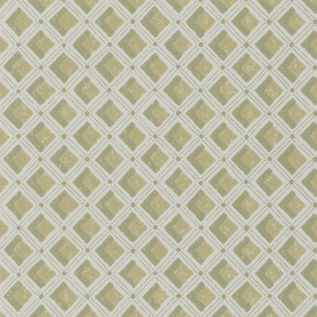 Amsee Geometric Moss — Designers Guild tapet