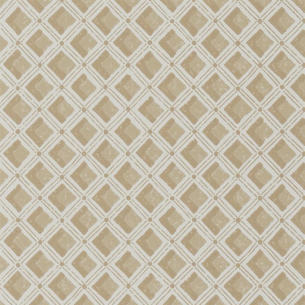 Amsee Geometric Sandstone — Designers Guild tapet