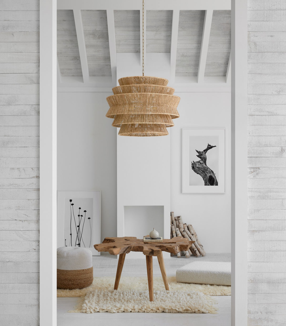 Antigua XL Drum Takkrona — Chapman & Myers for Visual Comfort & Co. miljöbild