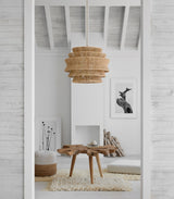 Antigua XL Drum Takkrona — Chapman & Myers for Visual Comfort & Co. miljöbild