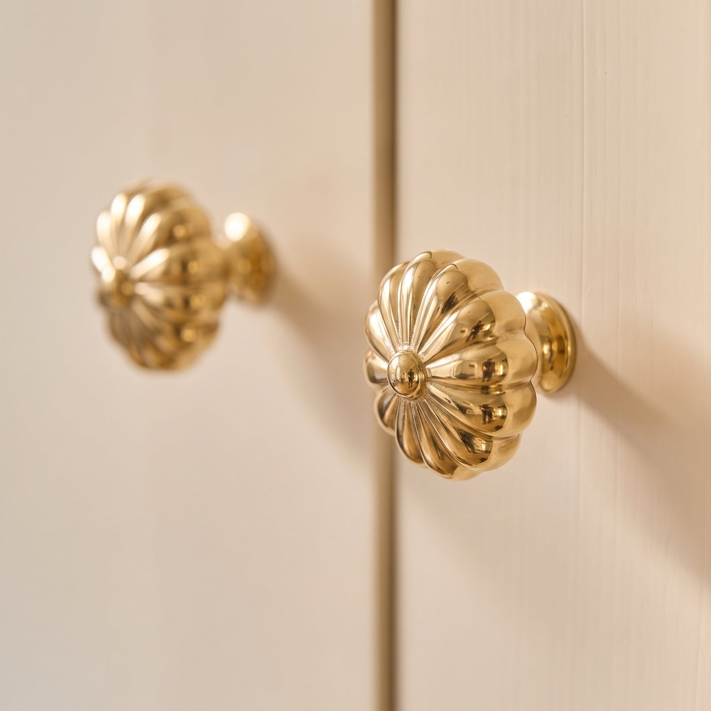 Aberdovey Skåpsknopp — miljöbild, Polished brass unlacquered