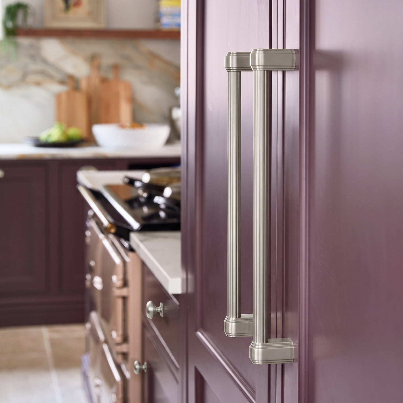 Carlton Skåpshandtag — miljöbild, Satin nickel - SNP
