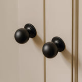 Cotswold Skåpsknopp, kulform — miljöbild, Matt black lacquered