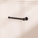 Cotswold Mässing Handhanddukstång — miljöbild, Matt black lacquered