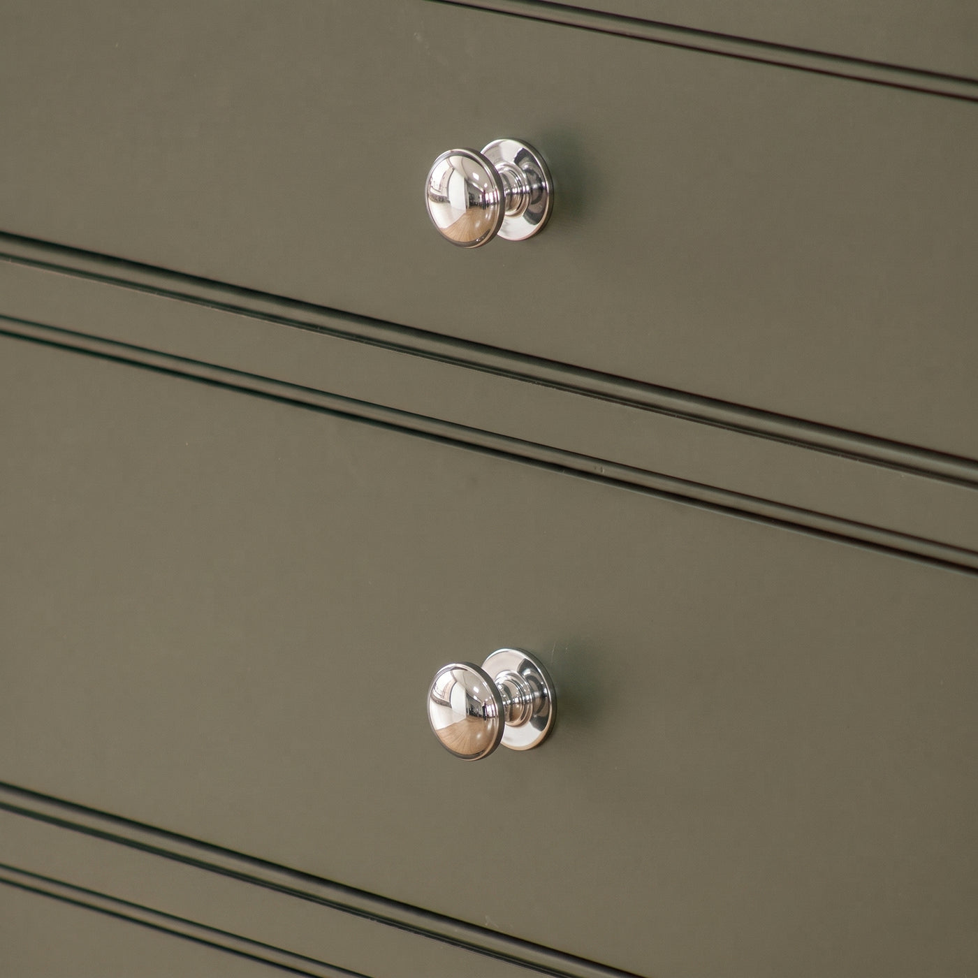 Cotswold Skåpsknopp, svampform — miljöbild, Polished chrome plate