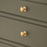 Cotswold Skåpsknopp, svampform — miljöbild, Satin brass satin lacquered