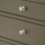 Cotswold Skåpsknopp, svampform — miljöbild, Satin chrome plate
