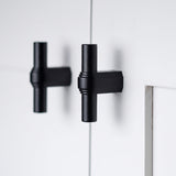 Gaumont T-bar handtag — miljöbild, Matt black lacquered