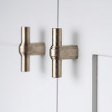 Gaumont T-bar handtag — miljöbild, Aged nickel