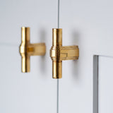 Gaumont T-bar handtag — miljöbild, Polished brass unlacquered