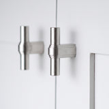 Gaumont T-bar handtag — miljöbild, Satin chrome plate