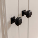 Leebank Skåpsknopp — miljöbild, Matt black lacquered