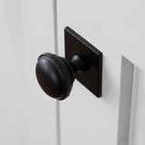 Queslett Skåpsknopp fyrkantig — miljöbild, Matt black lacquered