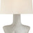 Porous White Ceramic with Oval Linen Shade
