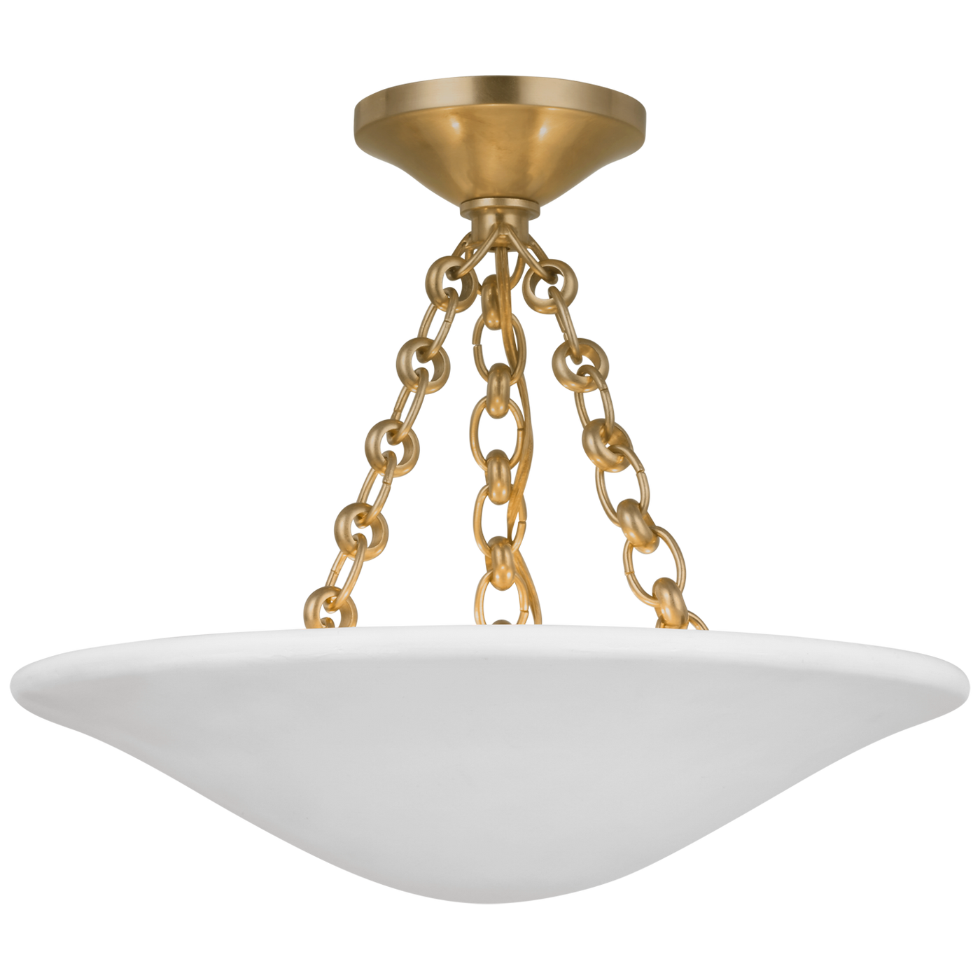 Mollino plafond i vit metall och glas med modernistisk design från AERIN for Visual Comfort & Co