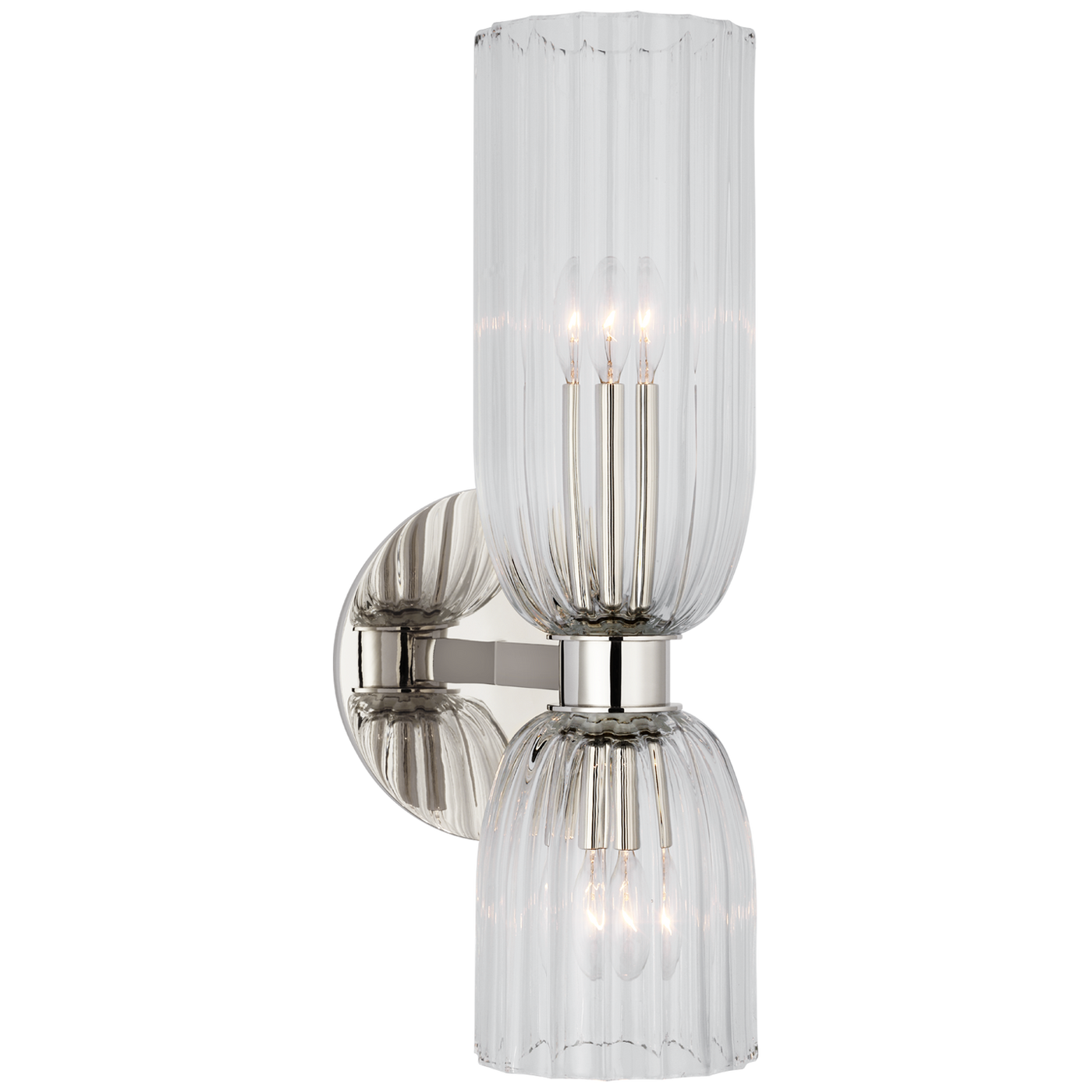 Asalea 16" Double Bath Vägglampa Polished Nickel