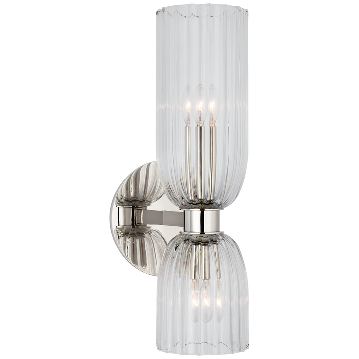 Asalea 16" Double Bath Vägglampa Polished Nickel