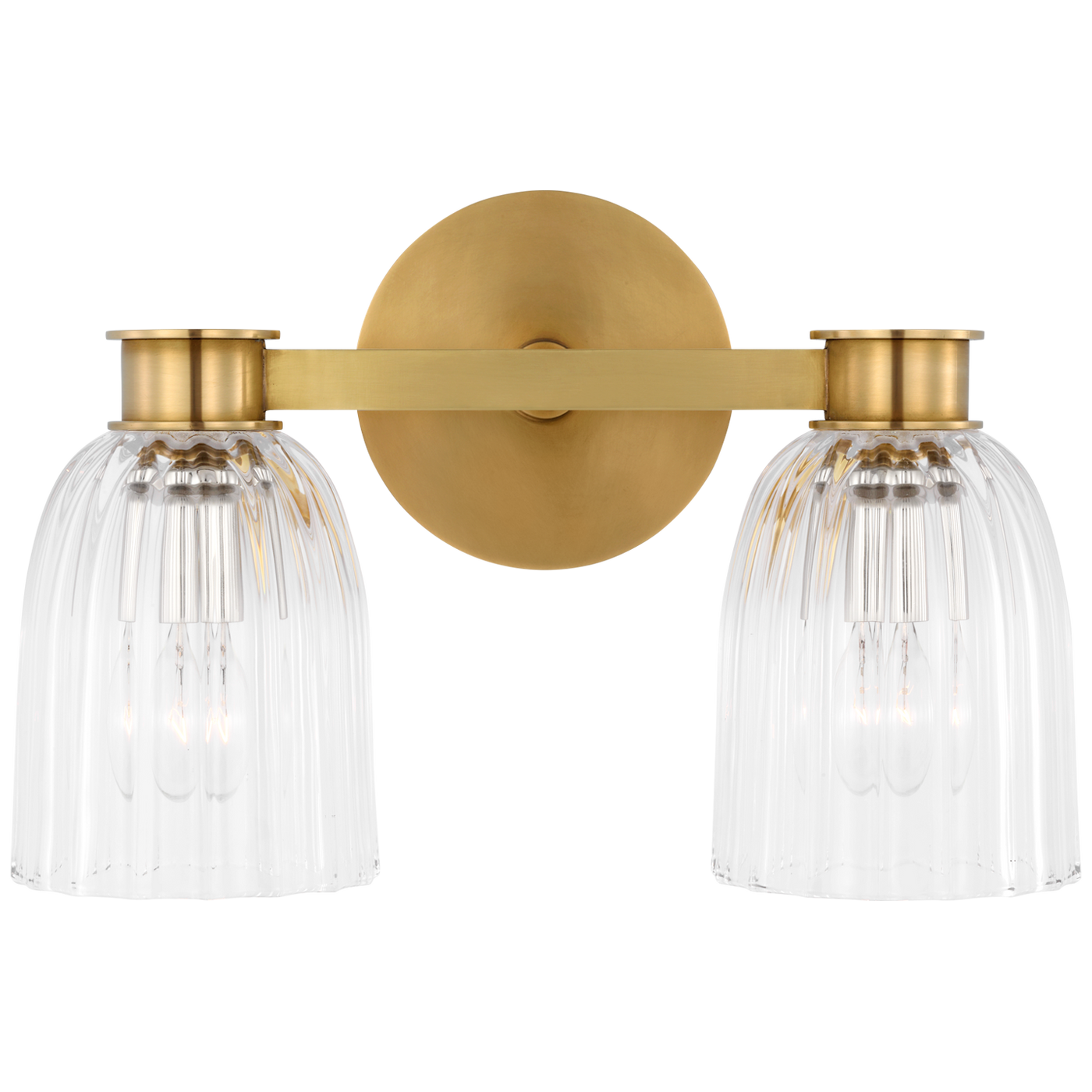 Asalea Double Vägglampa Antique-Burnished Brass