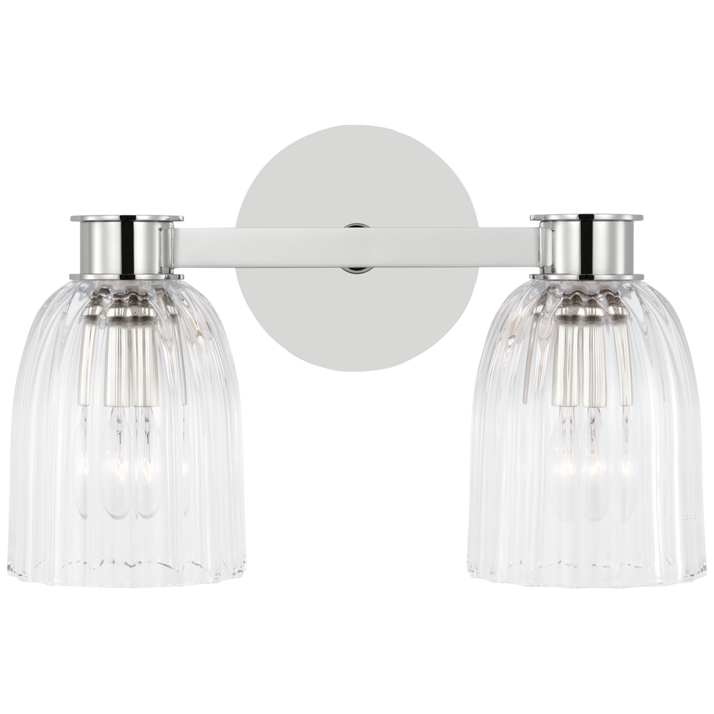 Asalea Double Vägglampa Polished Nickel