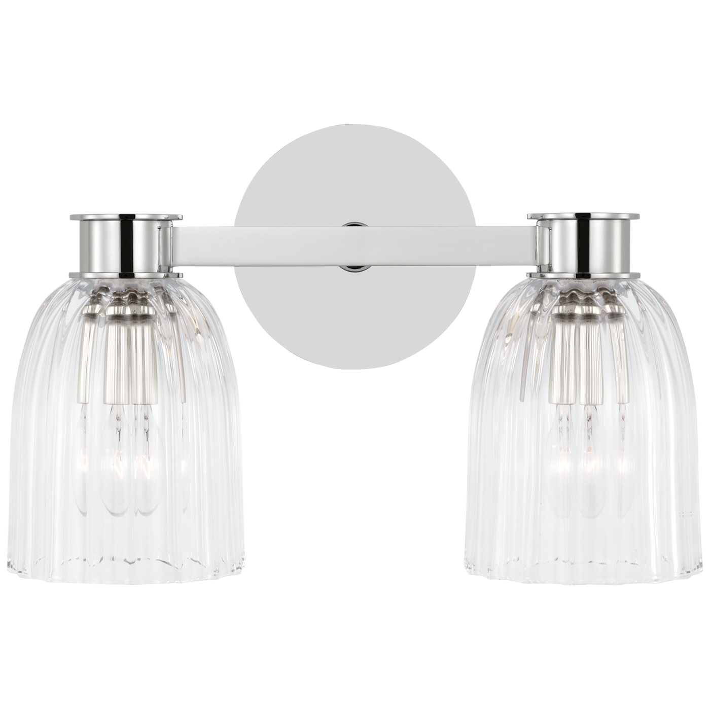 Asalea Double Vägglampa Polished Nickel