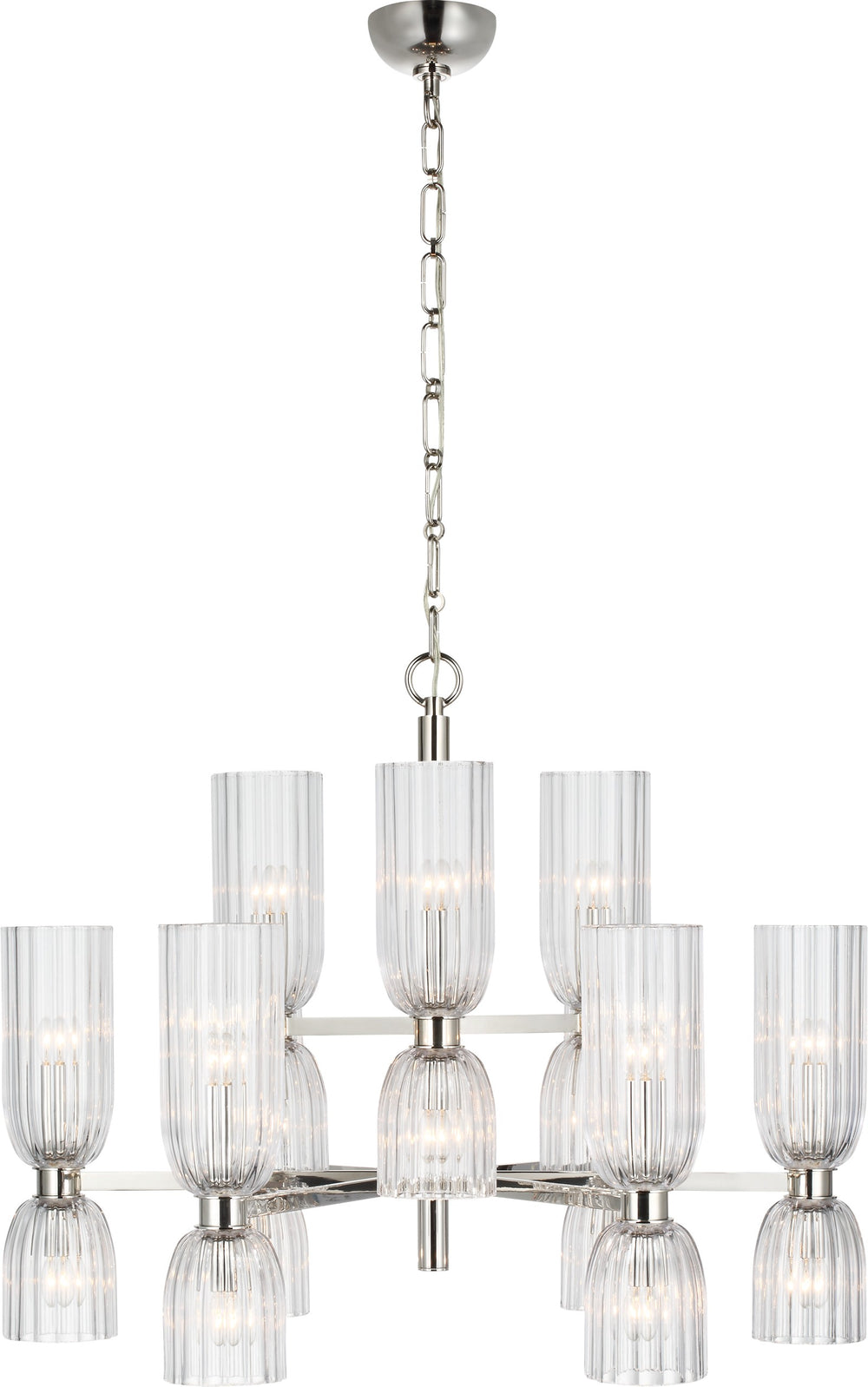 Asalea Medium Two-Tier Takkrona Polished Nickel