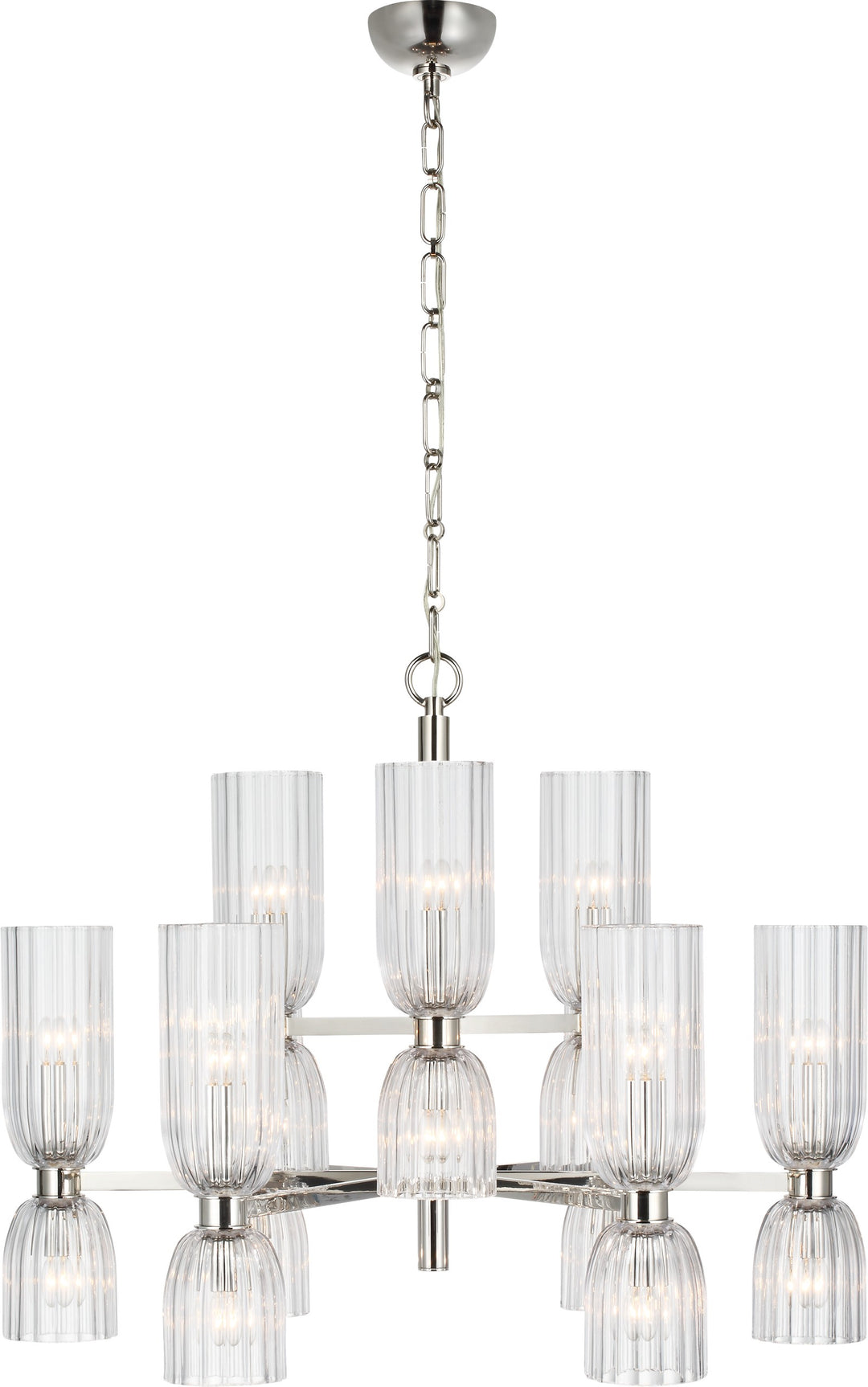 Asalea Medium Two-Tier Takkrona Polished Nickel