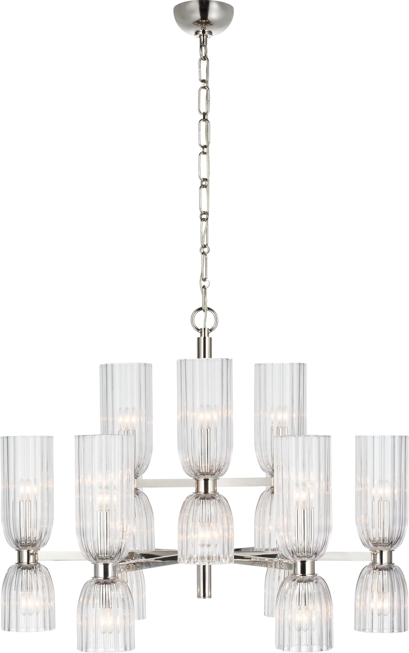 Asalea Medium Two-Tier Takkrona Polished Nickel