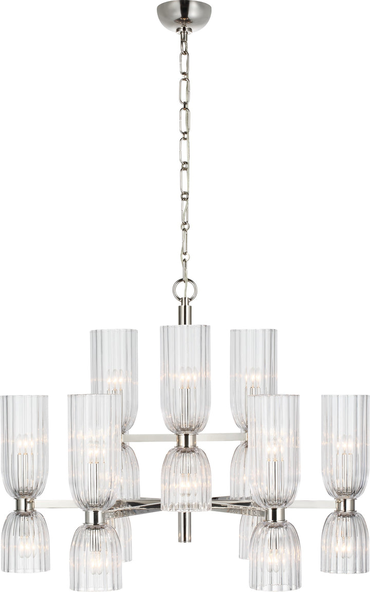 Asalea Medium Two-Tier Takkrona Polished Nickel
