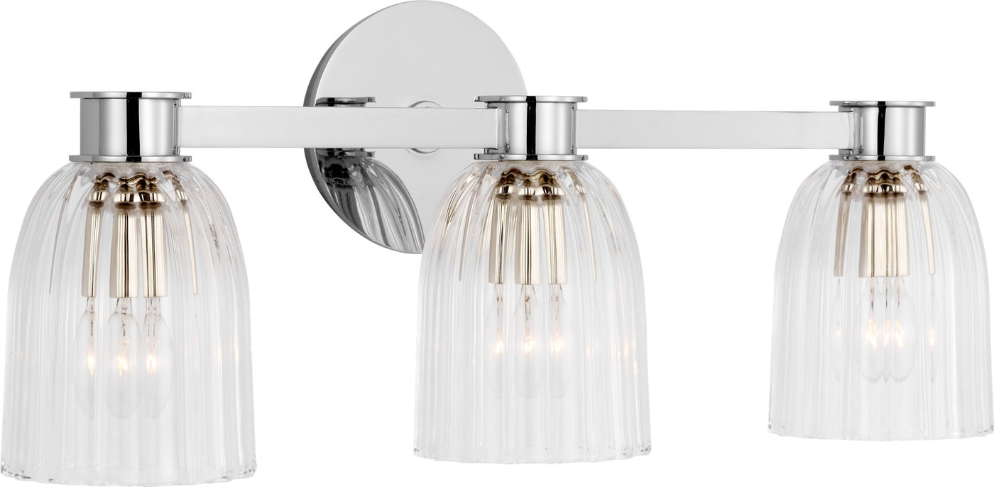Asalea Triple Vanity Light Vägglampa Polished Nickel