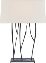 Aspen Console Lamp Bordslampa — Ian K. Fowler for Visual Comfort & Co. — Black Rust with Linen Shade