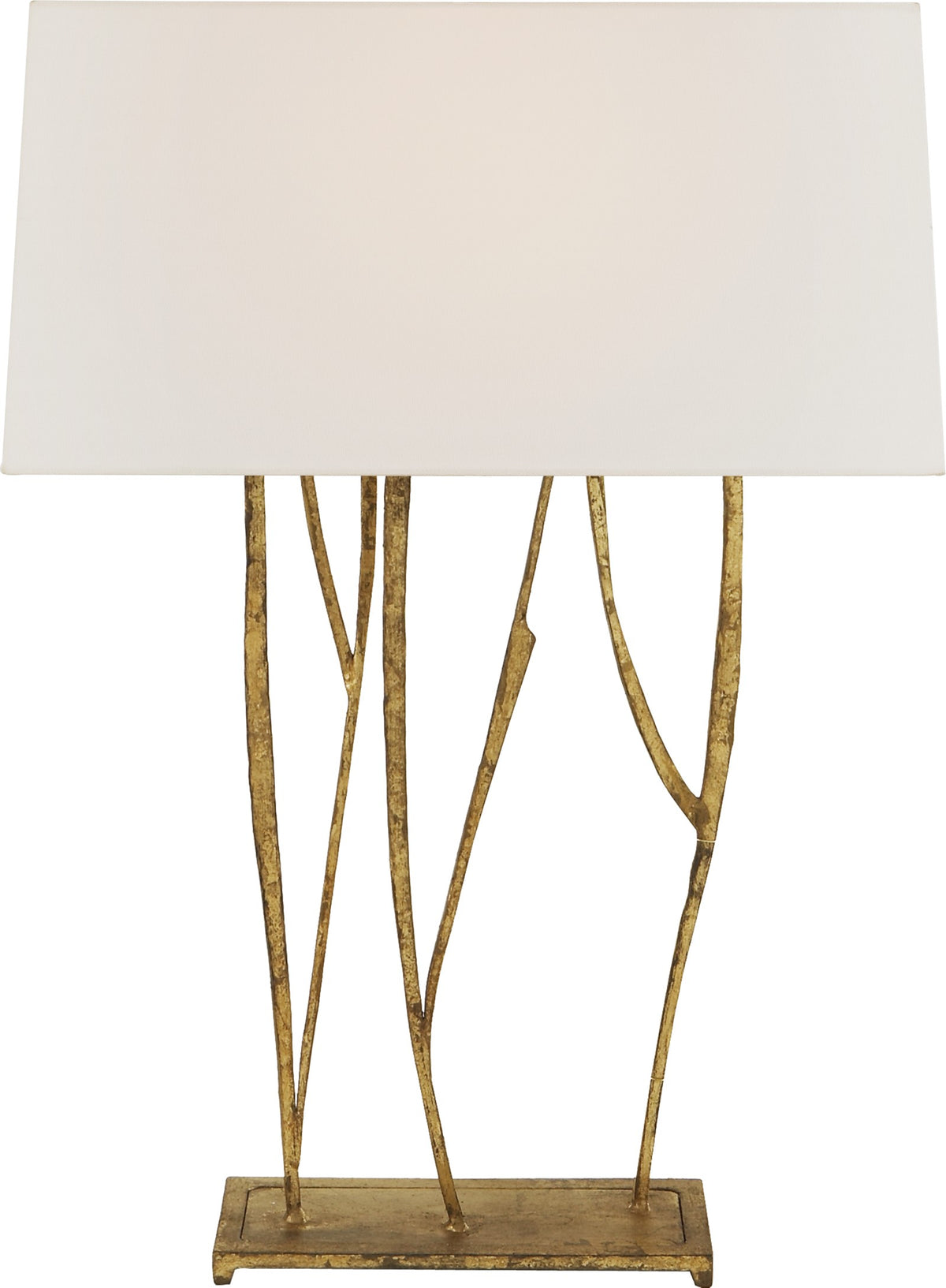 Aspen Console Lamp Bordslampa — Ian K. Fowler for Visual Comfort & Co. — Gilded Iron with Linen Shade