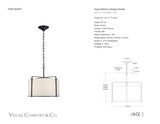 Aspen Medium -kattovalaisin — Ian K. Fowler for Visual Comfort & Co. mittapiirros