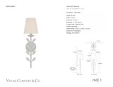 Avery 20" Vägglampa — Julie Neill for Visual Comfort & Co. måttskiss