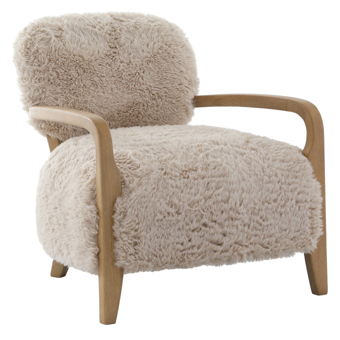 Baaarb Accent Chair in Faux Sheepskin - Keiichi