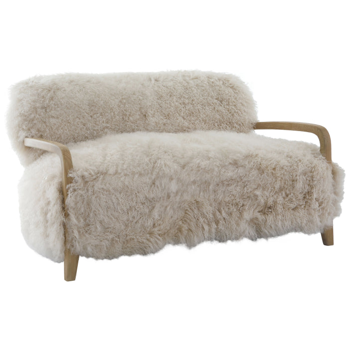 Baaarb Sofa in Natural Real Long Sheepskin - Keiichi
