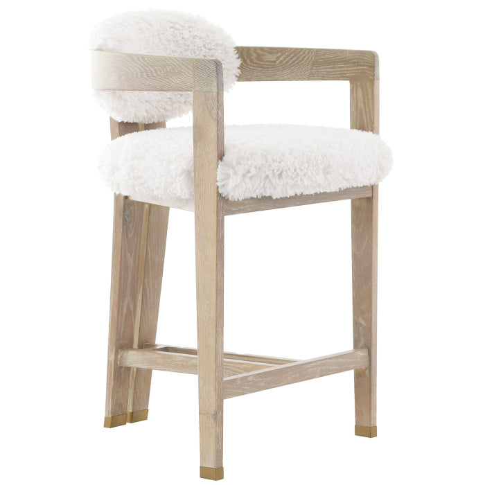 Baaarb Counter Stool in Faux Sheepskin - Keiichi