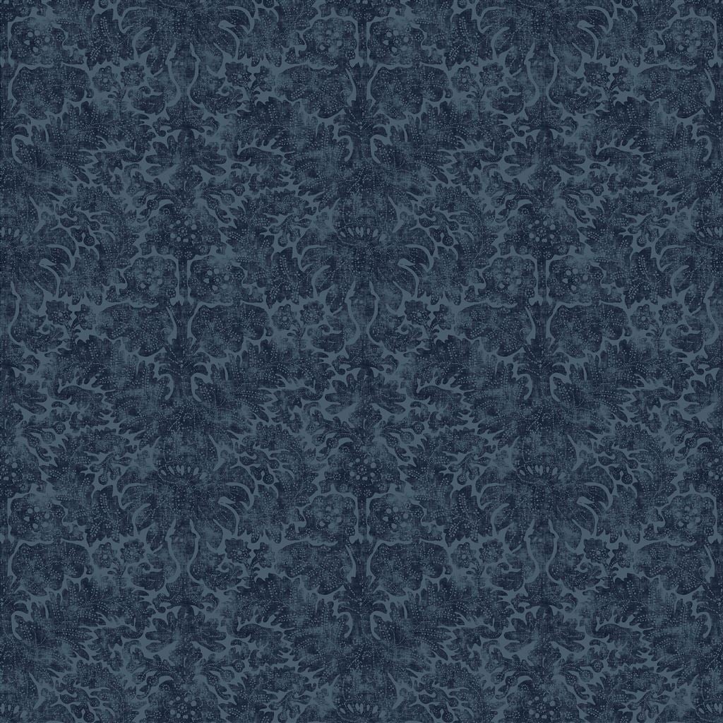 Barberry Damask Overdyed Indigo — Ralph Lauren Home tyg