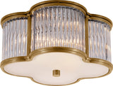 Basil Small Plafond Natural Brass / Clear Glass