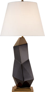 Bayliss Bordslampa — Kelly Wearstler for Visual Comfort & Co. — Black with Linen Shade