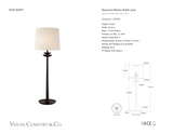 Beaumont Medium Buffet Lamp Bordslampa måttskiss