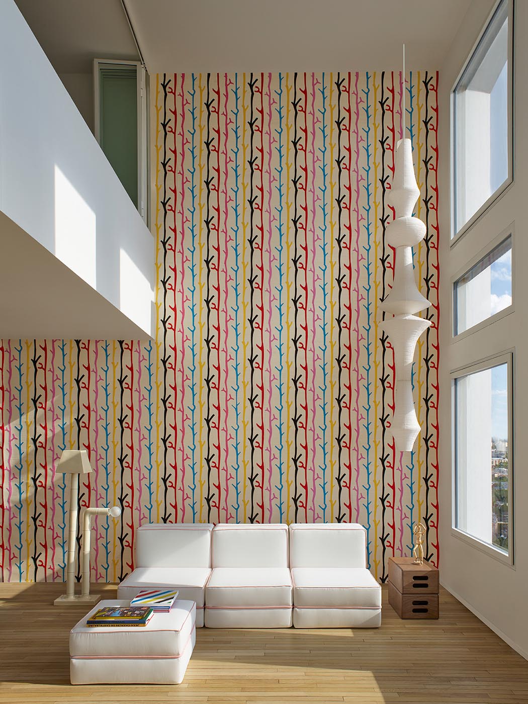 Before Spring room setting — Pierre Frey wallpaper