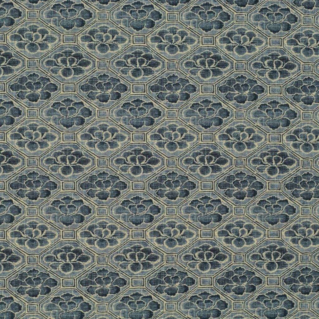 Belton Floral Indigo Fabric — Ralph Lauren Home tyg