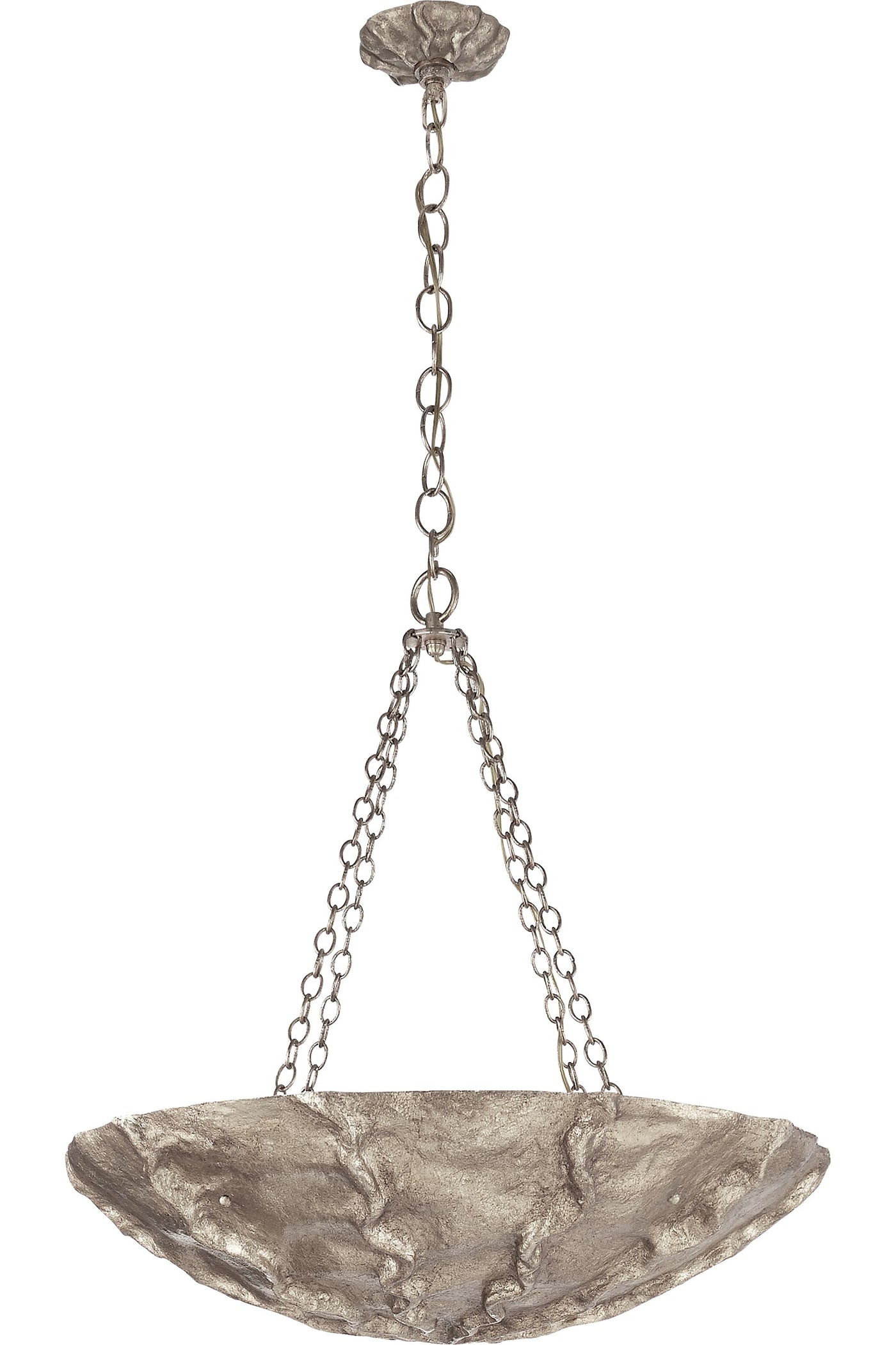 Benit Medium Sculpted Takkrona Burnished Silver Leaf