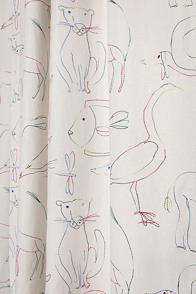 Bestiaire Enchante room setting — Pierre Frey fabric