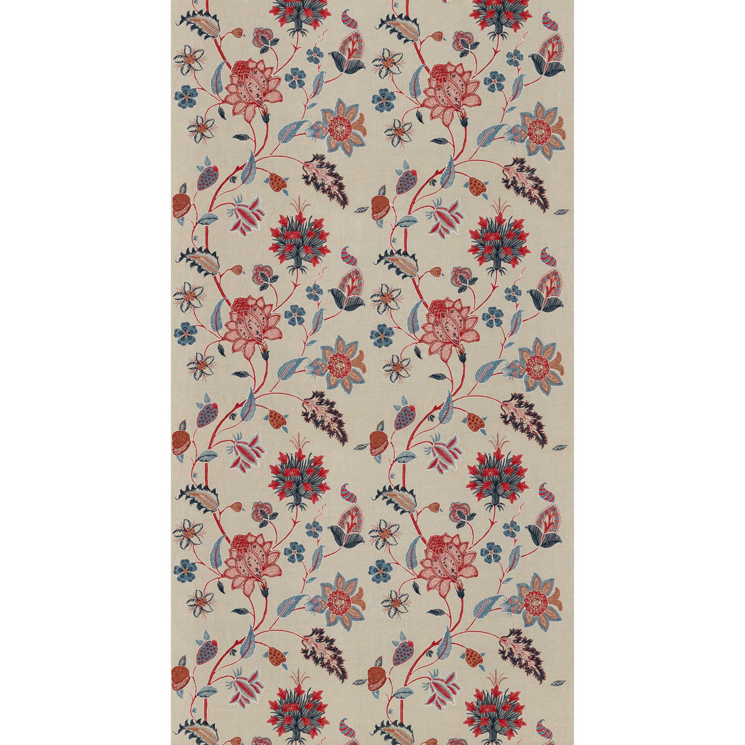 Baker'S Indienne Embroidery Tygprov - Soft Blue