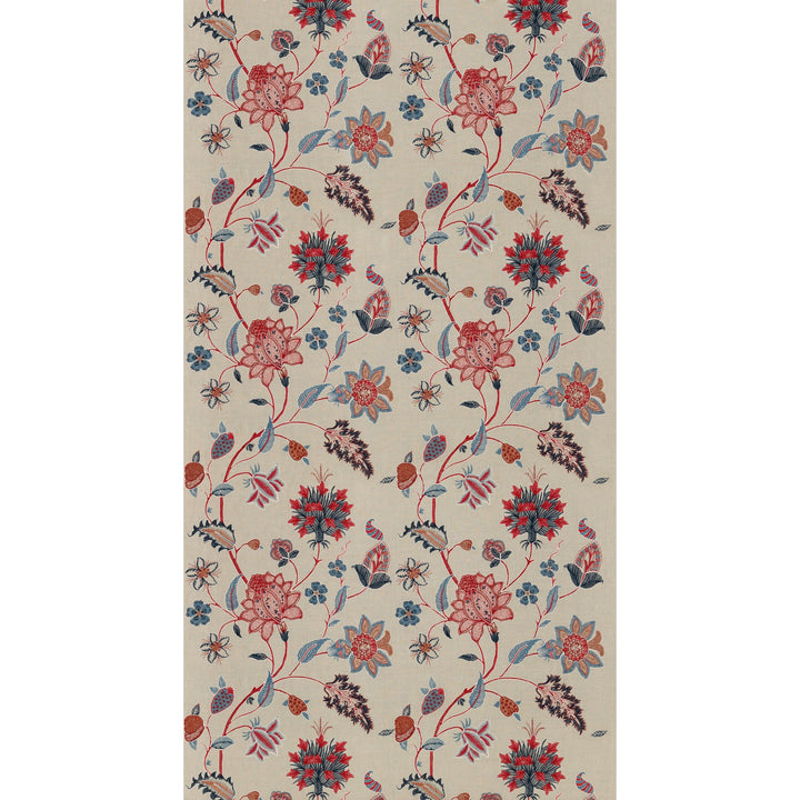 Baker'S Indienne Embroidery Tygprov - Soft Blue